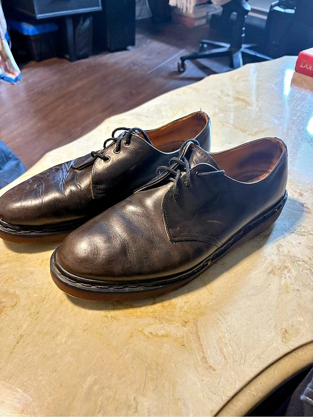 Dr. Martens Air Cushion Sole Leather Shoes in Brown